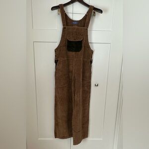 Mexicali Blues Tan Corduroy Wide Leg Overalls L